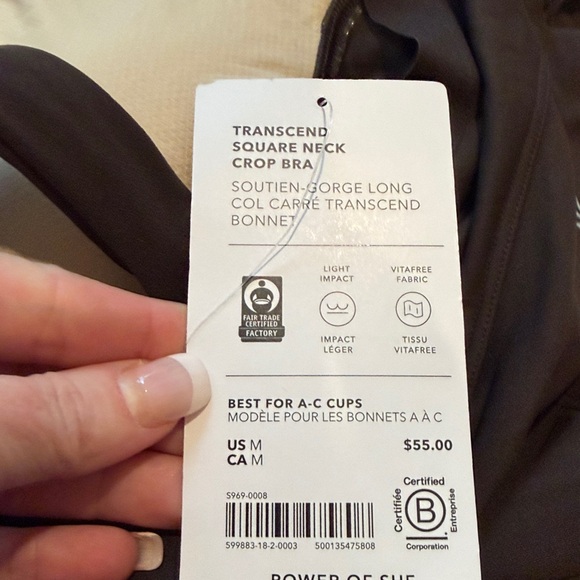 Athleta Transcend Square Neck Crop Bra - Picture 4 of 4